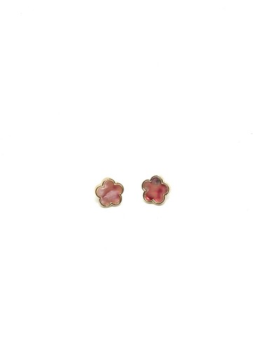 Acryl blumen ohrringe rosa - acryl,