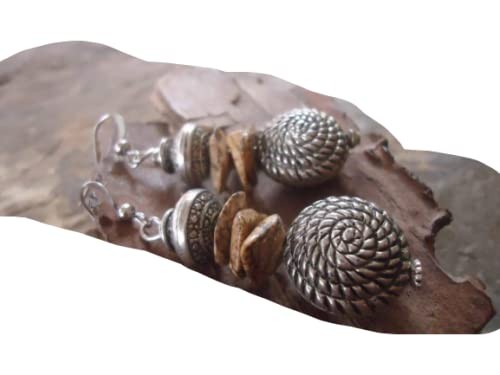 Earrings snails boho bali - earrings,