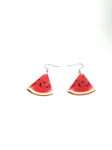 Acryl ohrringe wassermelone - ohrringe,
