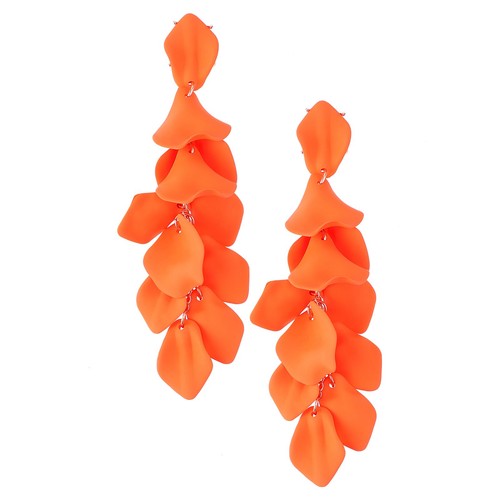 Boho earrings orange - earrings, acrylic