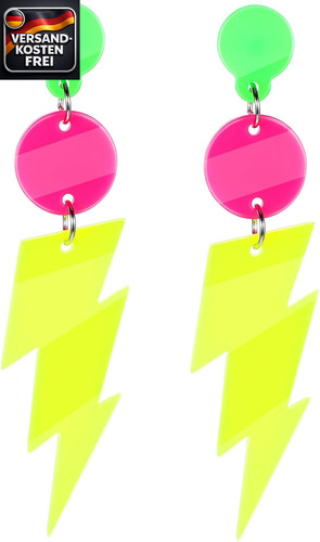 Retro neon ohrringe damen - neon,