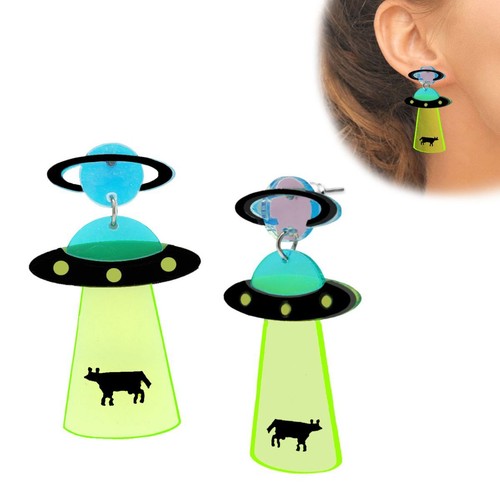 Paar ufo ohrringe aliens - 1,