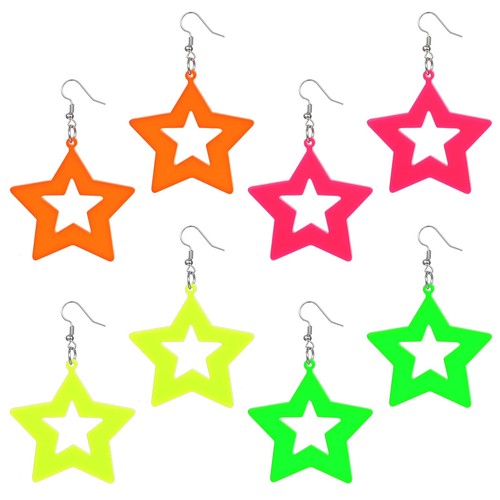Pairs acrylic star earrings - star,